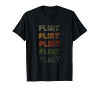 Love Heart Flirt Tee Grunge Vintage Style Nero Flirt Maglietta