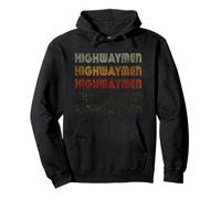 Love Heart Highwaymen Tee Grunge Vintage Style Nero Felpa con Cappuccio