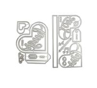 Love Heart Metal Cut muore, Love Scrapbooking, punzonatura 3D, di taglio in metallo, cornice a cuore, San , album fotografico, decorazione per goffratura