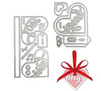 Love Heart Metal Cutting Dies, Love Scrapbooking Die Cuts - Metallo Love Cut Die per il taglio 3D,Cornice a cuore di San, Decorazione di per album fotografici per incidere decorativi