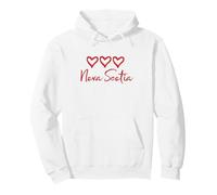 Love Heart Nova Scotia Canada Rosso Rustico Cuori Canadesi Felpa con Cappuccio