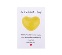 Love Heart Pocket Hug Token per coppia regali di amicizia per migliori amici regali a lunga distanza per fidanzato fidanzata bagliore nel buio ornamento per donne uomini cuore ricordo con tasca