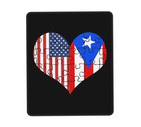 Love Heart Puzzle American Puerto Rico Flag Mousepad Durevoli Tappetino per Mouse Portatile Mouse Pad per Pc Computer Accessori Scrivania 25X30Cm
