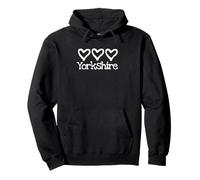 Love Heart Rustic Loves Yorkshire 3 Hearts Inghilterra Felpa con Cappuccio
