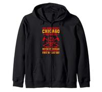 Love Honor Respect Chicago Firefighters Felpa con Cappuccio