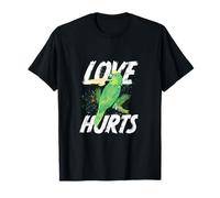 Love Hurts Parrot Biting Finger Funny Bird Humor Tee Maglietta