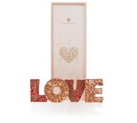 LOVE - In lettere di cioccolato al latte e confezionato in una scatola di legno | Valentino | Regalo | Idea regalo | Amore | Donne | Uomini | Donna | Uomo | Dichiarazione d'amore | Fidanzato | Amante