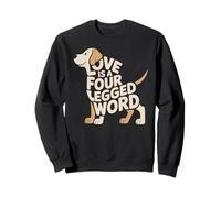 Love Is a Four Legged Word Dog Cute Pet Doggy Lover Zampe Felpa