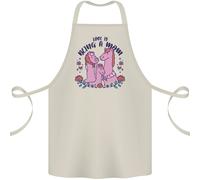 Love Is Being A Mom Divertente Cavallo Cotone Grembiule 100% Biologico