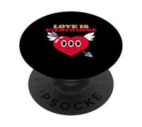 Love Is Everywhere (Grafica a cuore divertente) PopSockets PopGrip Adesivo