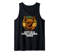 Love Is Four Legged Word Chihuahua Dog Lover Puppy Puppy Pup Owner Canotta