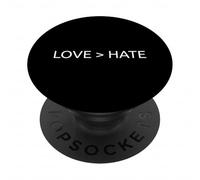 Love Is Greater Than Hate | Mathematical Symbol Equation PopSockets PopGrip Adesivo
