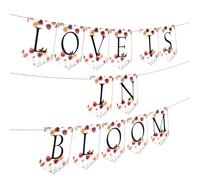 Love is in Bloom, striscione floreale con fiori selvatici, decorazione per feste di fidanzamento, matrimoni, feste, forniture per feste