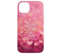 Love is in the Air Pink Hearts Valentine Custodia per iPhone 14 Plus