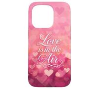 Love is in the Air Pink Hearts Valentine Custodia per iPhone 15 Pro