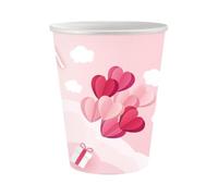 Love Is In The Air Pink Pappbecher (6 Stücke) 250 ml