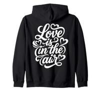 Love Is in The Air Romantico Script Cuori Felpa con Cappuccio