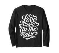 Love Is in The Air Romantico Script Cuori Maglia a Manica