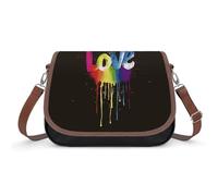 Love Is Love Borsa a tracolla da donna, in pelle, tracolla regolabile, rimovibile, borse a mani libere