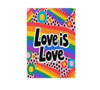 Love Is Love Dots Lgbtq Bandiera da giardino verticale su entrambi i lati bandiera per casa festival decorazione per prato esterno 30,5 x 45,7 cm