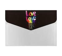 Love is Love is Love - Cartella portadocumenti a fisarmonica con 6 tasche, formato A4, organizer portatile per ricevute, banconote, forniture per ufficio