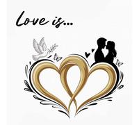 Love is ... Original guest book for the wedding, the engagement or the anniversary of a wedding or a life partnership with stylish image motives for ... of love for small and big celebrations
