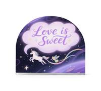 Love Is Sweet Animal unicorni blu acrilico fattoria portatovaglioli per esterni, sala da pranzo autoportante porta asciugamani di carta spray decorazione della casa per esterni, sala da pranzo