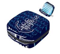 Love is The Anchor, borsa porta assorbenti con motivo blu, grande tasca per coppette mestruali con cerniera, borsa per assorbenti mestruali, per ragazze e donne