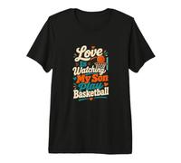 Love Is Watching My Son Play Basket Parent Maglietta Premium