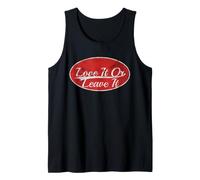 Love It Or Leave It Patriotic Varsity Graphic Canotta