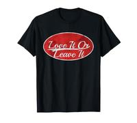 Love It Or Leave It Patriotic Varsity Graphic Maglietta