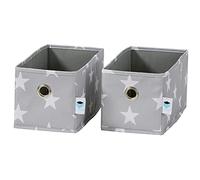 LOVE IT STORE IT - Cassettiera 2-Piece - Organizzatore per armadi in tessuto - Set di due piccole scatole - Grigio - 15x30x15 cm