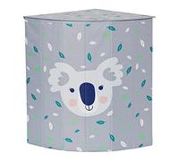 LOVE IT STORE IT - Cestino per il Bucato Pieghevole con Coperchio Bambini - Tessuto Ultra Resistente, Rinforzi in Legno - 46L - Fantasia Koala, Grigio 35x35x50 cm