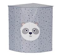 LOVE IT STORE IT - Cestino Portabiancheria Per Bambini - Pieghevole in Tessuto Resistente - Rinforzi in Legno - 35x35x50 cm - Fantasia Panda Grigio