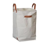 LOVE IT STORE IT Cesto Portaoggetti Premium con Manici - Cesto da Bucato in Tessuto di Lino - Beige - Stabile e Versatile - 35x35x58 cm