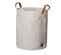 LOVE IT STORE IT Cesto Portaoggetti Premium Grande, Robusto, Manici in Pelle Vegana, Tessuto Beige, 40x40x45 cm, Versatile e Elegante