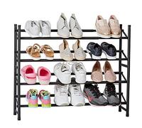 LOVE IT STORE IT Loft Scarpiera Metallo - Scarpiera Salvaspazio Sottile Per Fino A 20 Paia Di Scarpe - Estendibile, Impilabile, Stabile - Nero