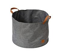 LOVE IT STORE IT - Premium - Cestino rotondo grande in tessuto di alta qualità - Extra grande e robusto - Grigio - 50x50x35 cm