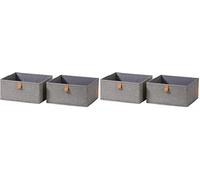 LOVE IT STORE IT Premium Organizer per Cassetti e Armadio in Tessuto - Scatole Contenitore - Set da 2 - 30x30x15cm - Grigio Screziato (Confezione da 2)