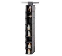 Love IT Store IT - Premium Hanging Shoe Rack - Scarpiera appesa in Tessuto di Alta qualità - con 8 Scomparti - Extra Robusta - Grigio - 15x30x100cm
