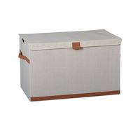 LOVE IT STORE IT Premium Scatola Portaoggetti in Lino-Cotone - Pieghevole e Rinforzata - Contenitori Dimensione XL - 62x37,5x39cm - Beige