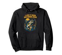 Love It When She Bends Over Funny Uomo Big Mouth Bass Fishi Felpa con Cappuccio