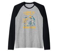 Love It When She Bends Over Funny Uomo Big Mouth Bass Fishi Maglia con Maniche Raglan