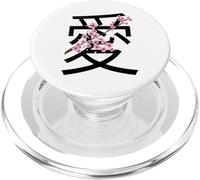 Love Kanji Symbol & Sakura Flowers Valentine’s Day PopSockets PopGrip per MagSafe