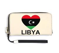 Love Libya - Portafoglio in pelle alla moda, con cinturino da polso, per uomo e donna, Stile:, 20.0*10.5cm