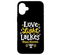 Love Light Latkes Happy Hanukkah Festival ebraico Chanukah Custodia per iPhone 16 Plus
