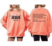 Love Like Jesus Faith Felpa Dear Person Behind Me Faith Graphic Hoodie Christian Felpe Per Le Donne, Arancione-y, L