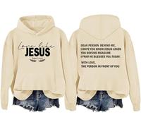 Love Like Jesus Faith Felpa Dear Person Behind Me Faith Graphic Hoodie Christian Felpe Per Le Donne, Khika-d, S