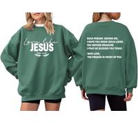 Love Like Jesus Faith Felpa Dear Person Behind Me Faith Graphic Hoodie Christian Felpe Per Le Donne, Verde-y, XXL