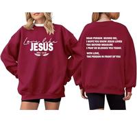 Love Like Jesus Faith Felpa Dear Person Behind Me Faith Graphic Hoodie Christian Felpe Per Le Donne, Claret-y, XXL